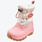 Playshoes Winterstiefel - Winter-Bootie Uni - Rosa, wasserdichter Kinder Winterstiefel mit warmem Futter, Vorderansicht