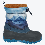 Playshoes Winterstiefel - Winter-Bootie Berge - Blau, robuster Kinder Winter-Bootie mit Profilsohle, Seitenansicht rechts